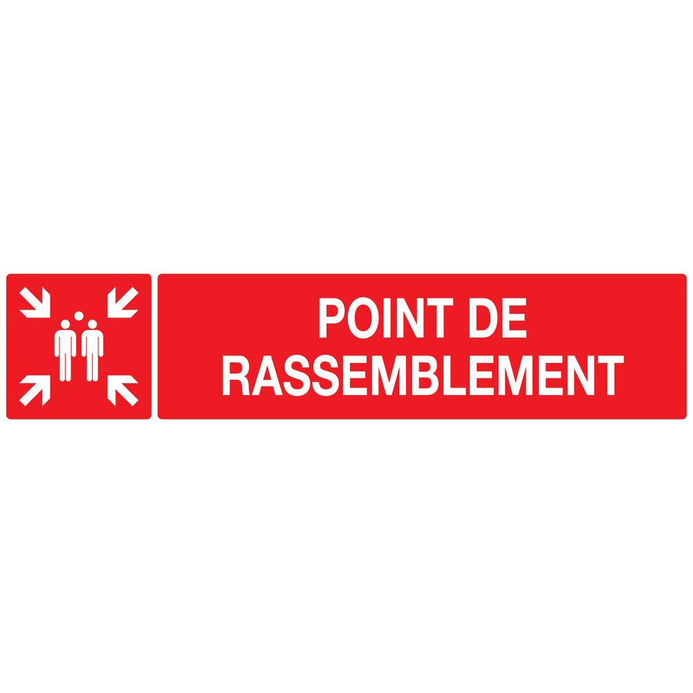 PANNEAU POINT DE RASSEMBLEMENT (INCENDIE) 330X75MM TALIAPLAST - 725111