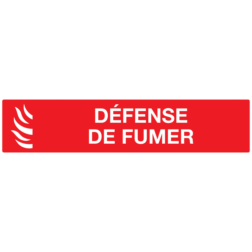 PANNEAU DEFENSE DE FUMER (INCENDIE) 330X75MM TALIAPLAST - 725118
