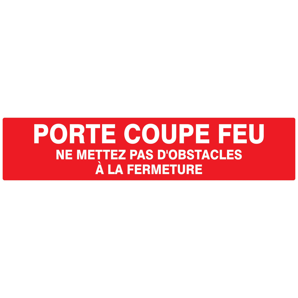 PANNEAU PORTE COUPE-FEU (+ TEXTE) 330X75MM TALIAPLAST - 725121