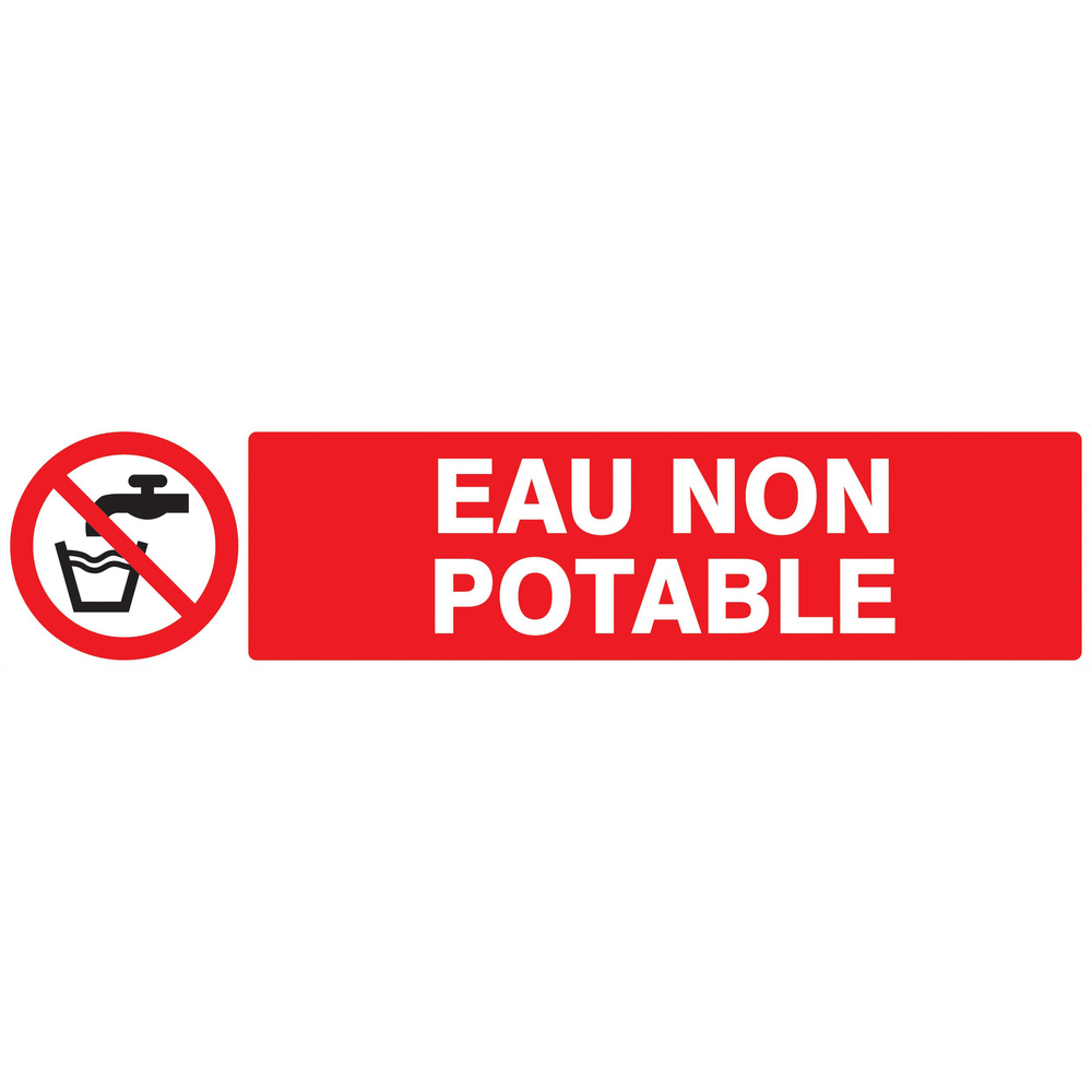 Panneau adhésif EAU NON POTABLE 330X75MM TALIAPLAST - 725214