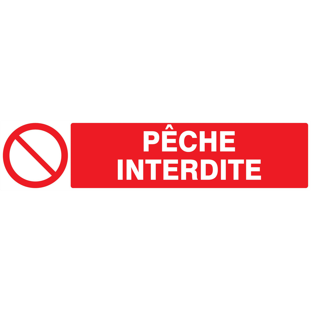 Panneau adhésif PECHE INTERDITE 330X75MM TALIAPLAST - 725215