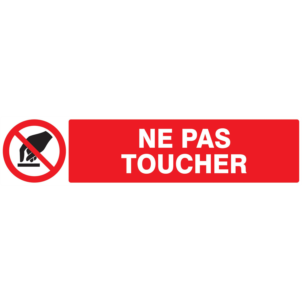 Panneau adhésif INTERDICTION DE TOUCHER 330X75MM TALIAPLAST - 725234