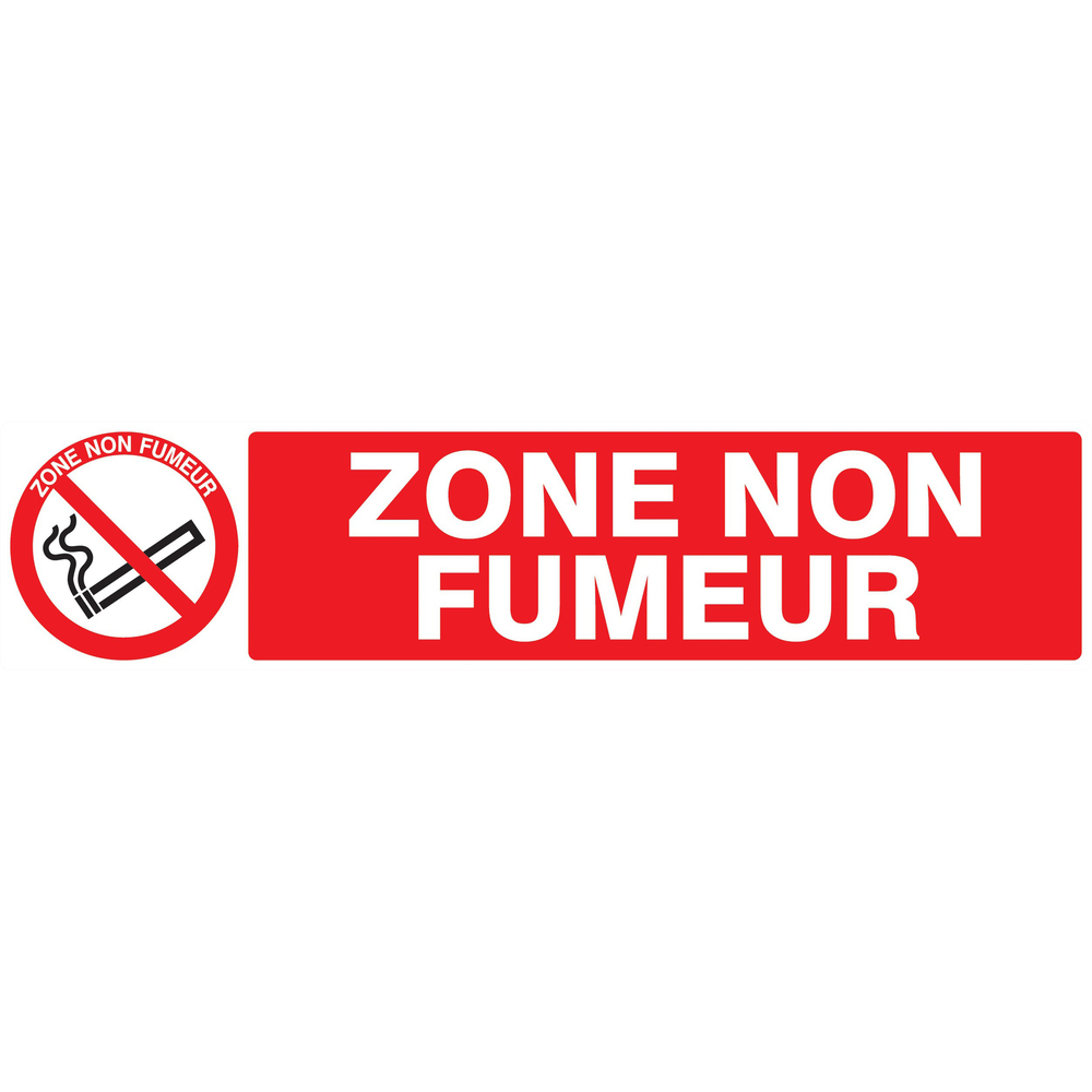 Panneau adhésif ZONE NON FUMEUR 330X75MM TALIAPLAST - 725235