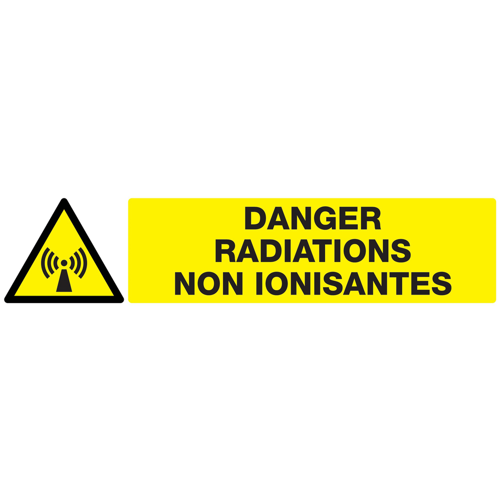 Panneau adhésif DANGER, RADIATIONS NON IONISANTES 330X75MM TALIAPLAST - 725315