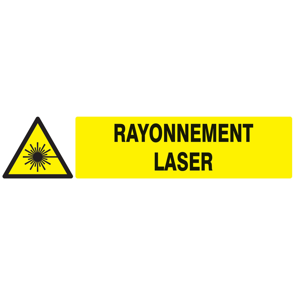 Panneau adhésif DANGER, RAYONNEMENT LASER 330X75MM TALIAPLAST - 725316