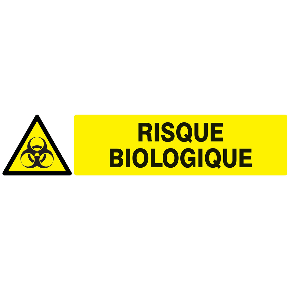 Panneau adhésif DANGER, RISQUE BIOLOGIQUE 330X75MM TALIAPLAST - 725317