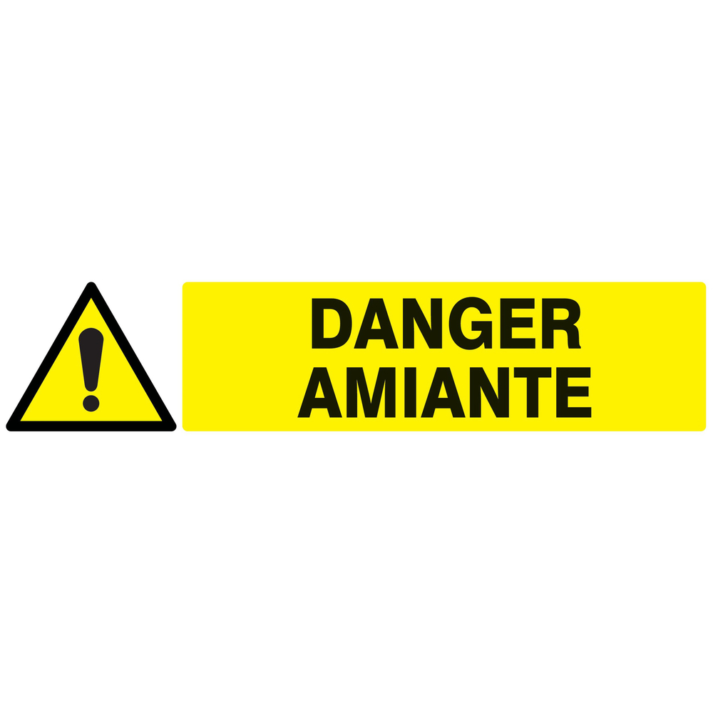 PANNEAU DANGER AMIANTE 330X75MM TALIAPLAST - 725323