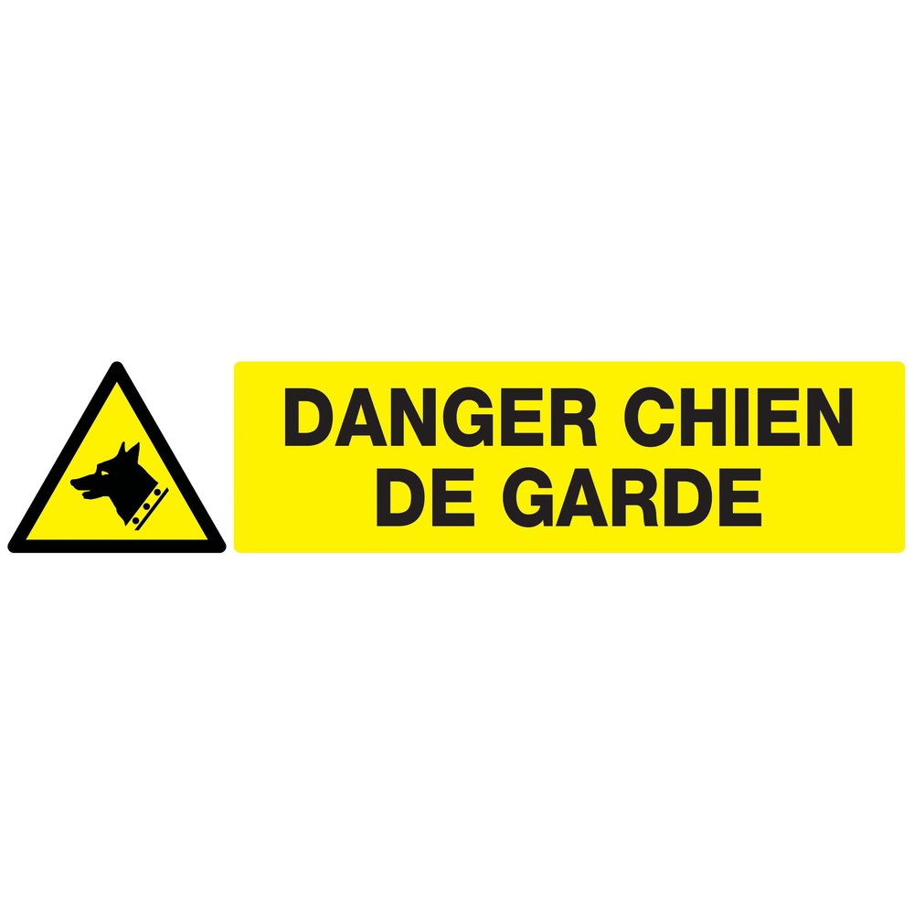 Panneau adhésif DANGER, CHIEN DE GARDE 330X75MM TALIAPLAST - 725330