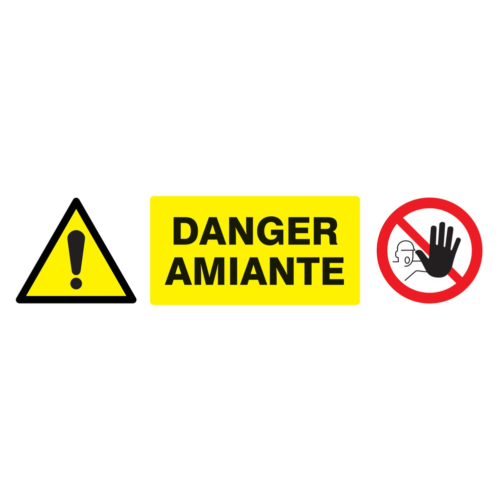 PANNEAU ACCES INTERDIT/DANGER AMIANTE 330X75MM TALIAPLAST - 725332