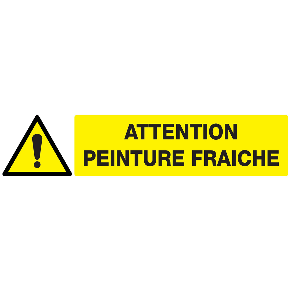 Panneau adhésif ATTENTION PEINTURE FRAICHE 330X75MM TALIAPLAST - 725334