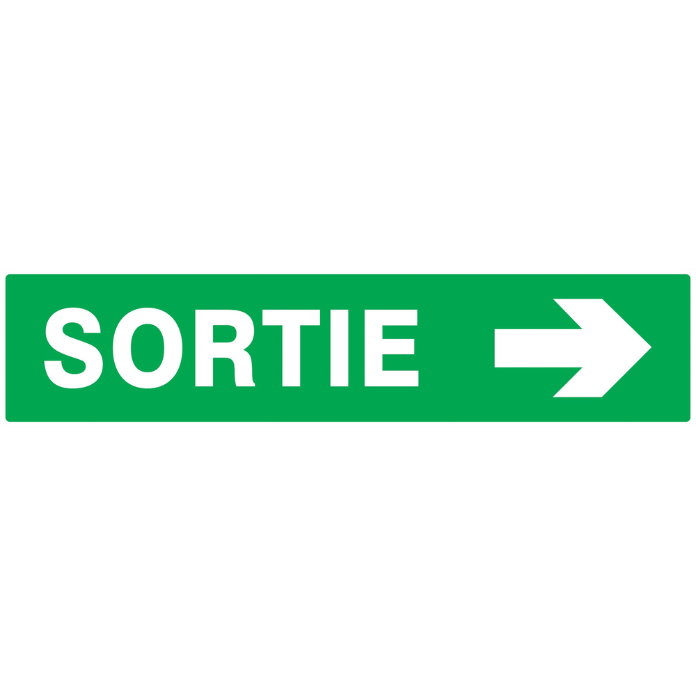 PANNEAU SORTIE FLECHE A DROITE 330X75MM TALIAPLAST - 725417