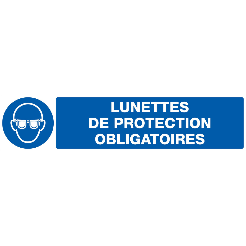 PANNEAU LUNETTES DE PROTECTION OBLIGATOIRES 330X75MM TALIAPLAST - 725507