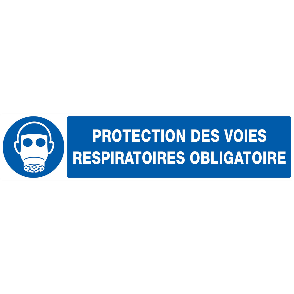 PANNEAU PROTECTION DES VOIES RESPIRATOIRES OBLIGAT. 330X75MM TALIAPLAST - 725510