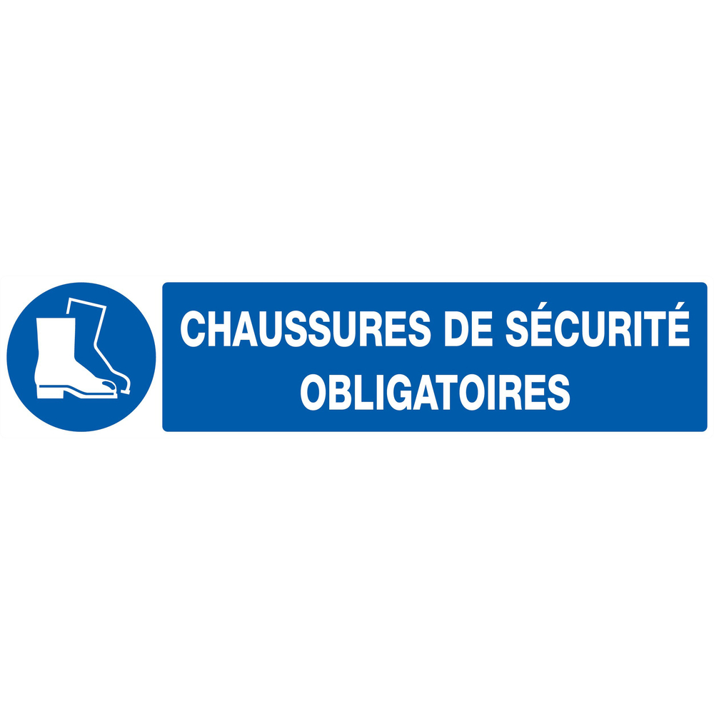 PANNEAU CHAUSSURES DE SECURITE OBLIGATOIRES 330X75MM TALIAPLAST - 725518