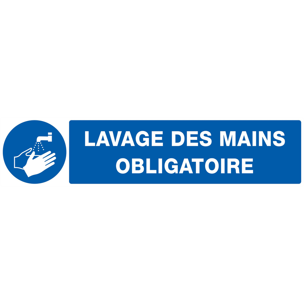 Lavage des mains obligatoire 330x75mm TALIAPLAST - 725520