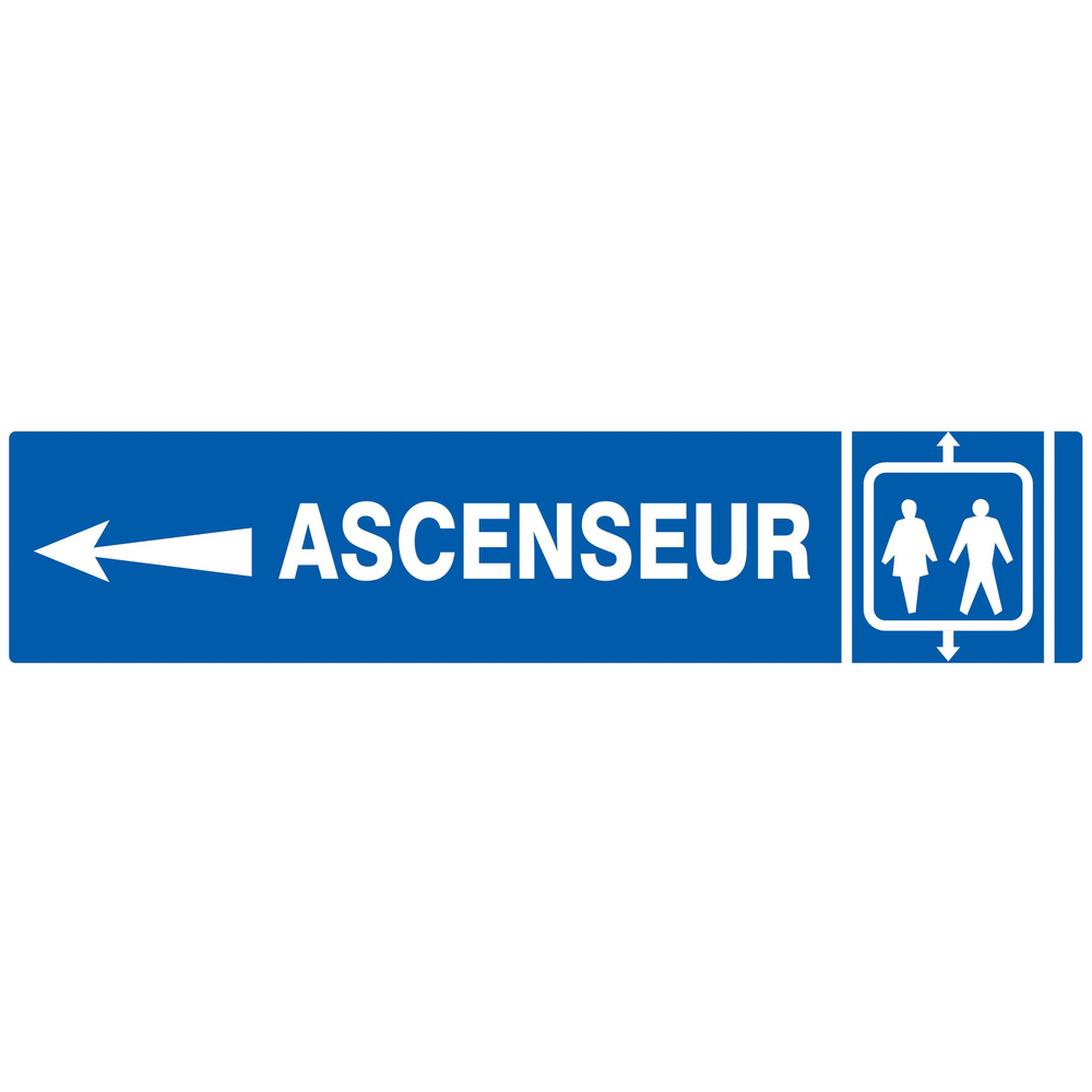 Panneau adhésif ASCENSEUR FLECHE A GAUCHE 330X75MM TALIAPLAST - 725604