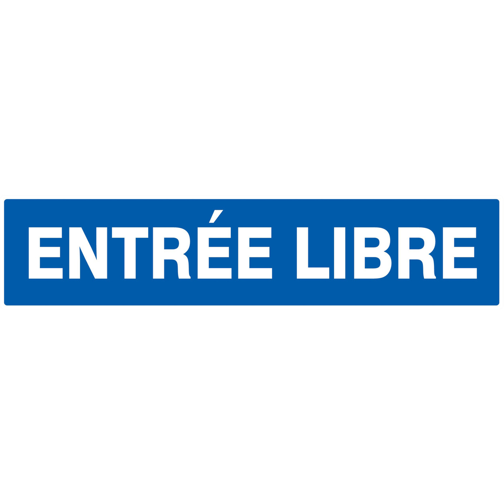 Panneau adhésif ENTREE LIBRE 330X75MM TALIAPLAST - 725615