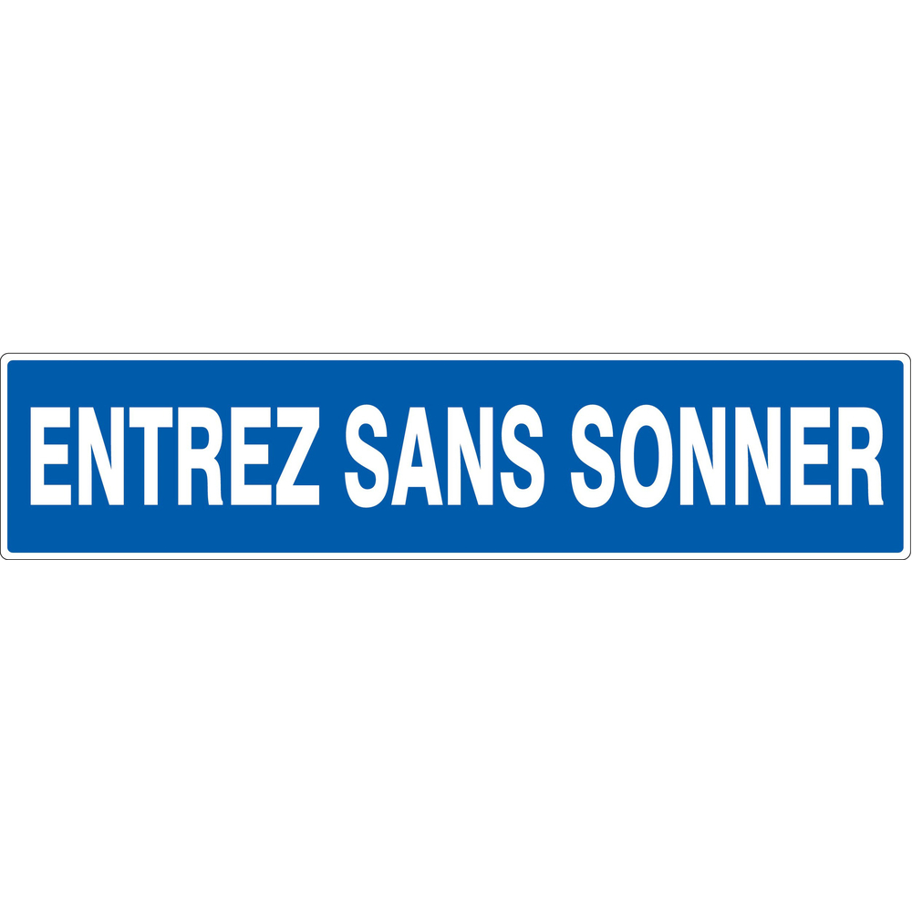 Panneau adhésif ENTREZ SANS SONNER 330X75MM TALIAPLAST - 725616