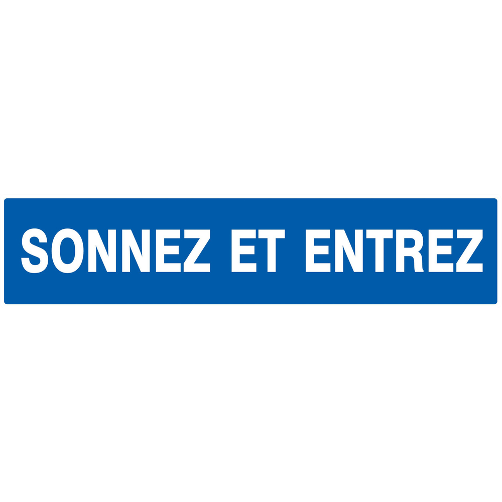 Panneau adhésif SONNEZ ET ENTREZ 330X75MM TALIAPLAST - 725631