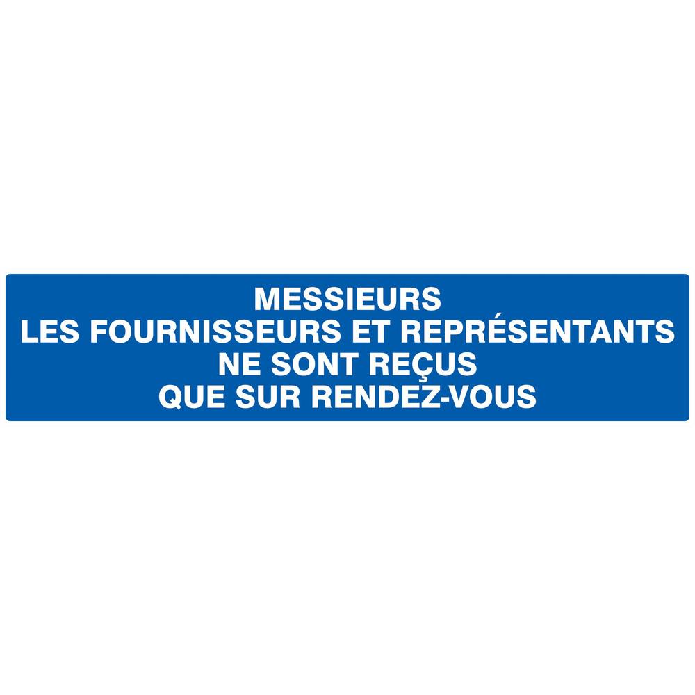Panneau adhésif FOURNISSEURS & REPRESENTANTS RECUS SUR R.ØV 330X75MM TALIAPLAST - 725638