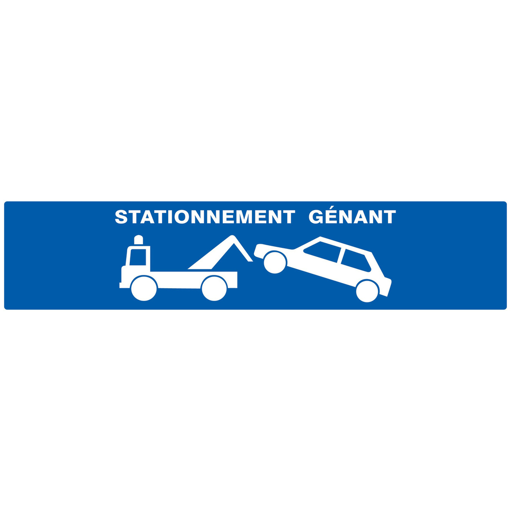 Panneau adhésif STATIONNEMENT GENANT 330X75MM TALIAPLAST - 725642