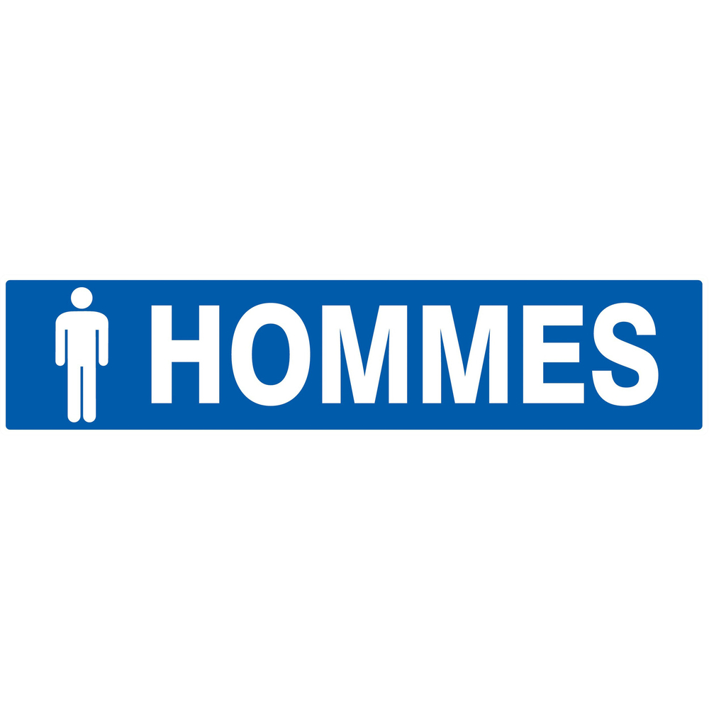 Panneau adhésif TOILETTES HOMMES 330X75MM TALIAPLAST - 725648