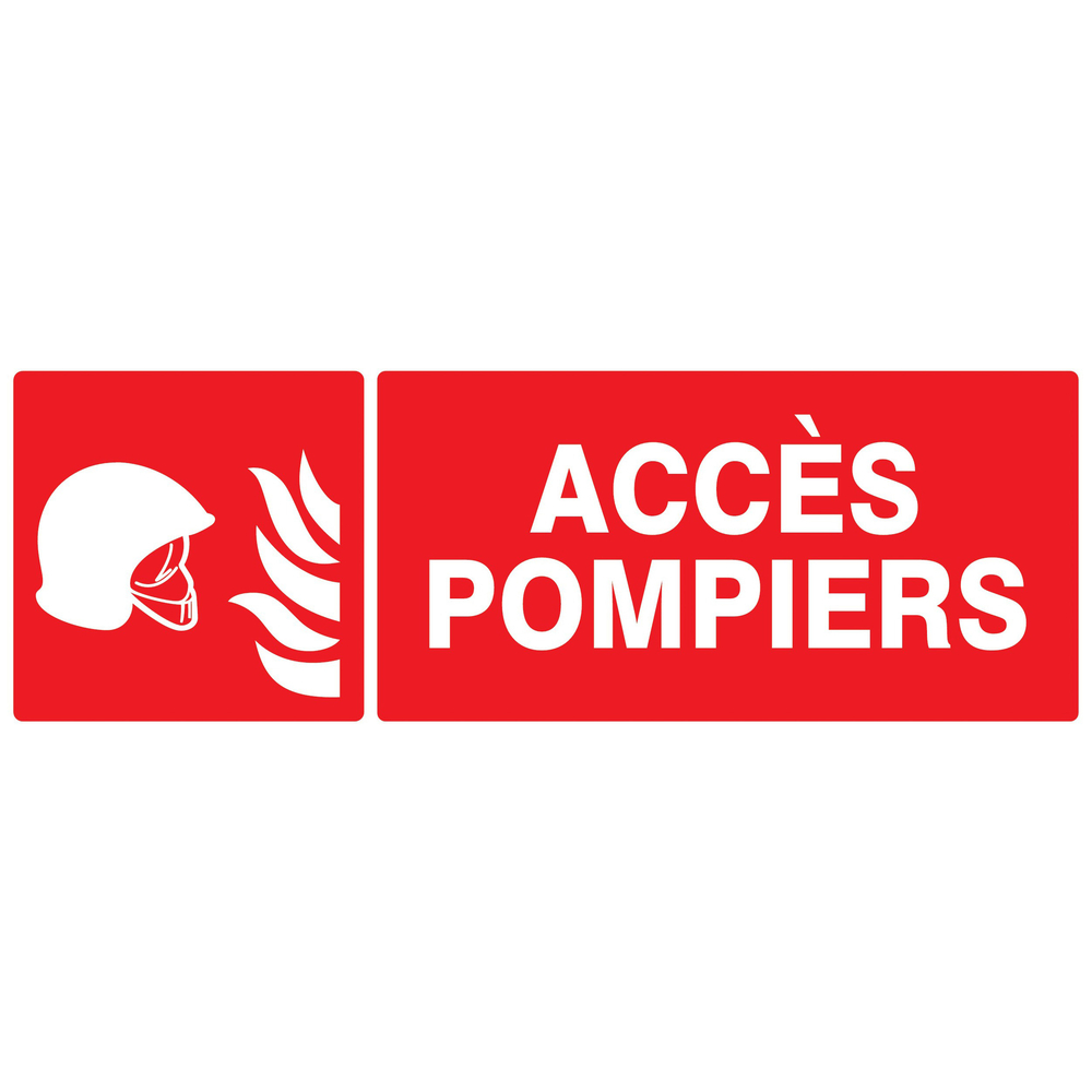 PANNEAU ACCES POMPIERS 330X120MM TALIAPLAST - 726105