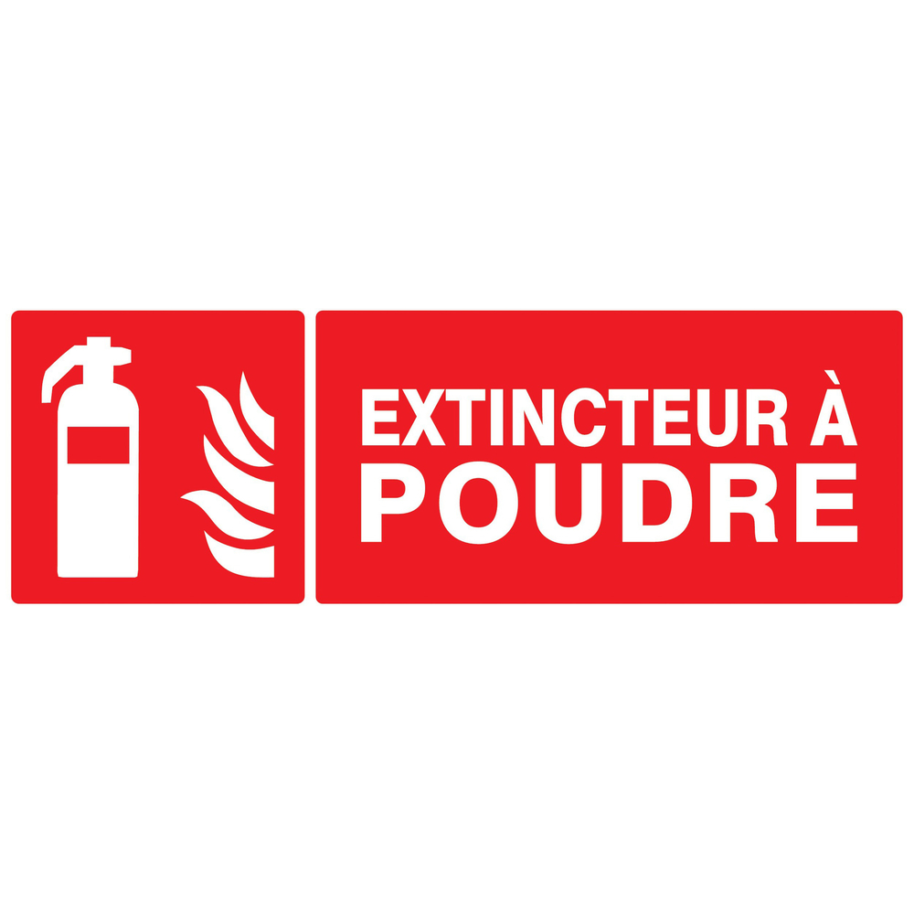 PANNEAU EXTINCTEUR A POUDRE 330X120MM TALIAPLAST - 726109
