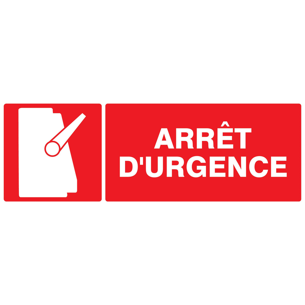 PANNEAU ARRET D'URGENCE 330X120MM TALIAPLAST - 726110