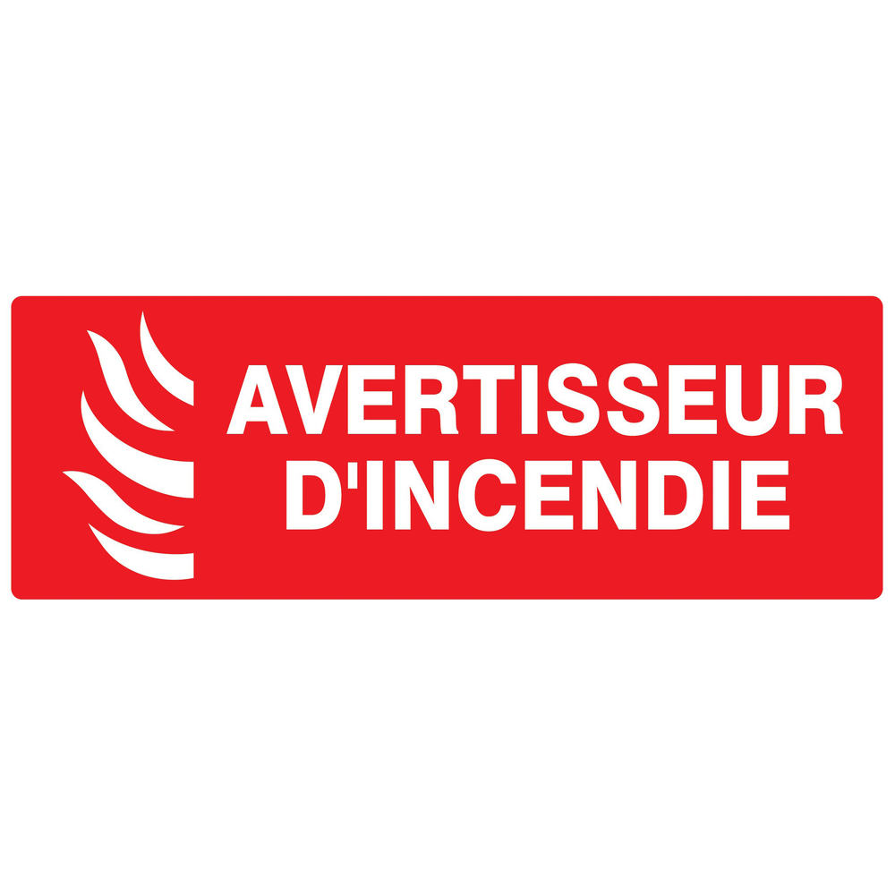 PANNEAU AVERTISSEUR D'INCENDIE 330X120MM TALIAPLAST - 726115