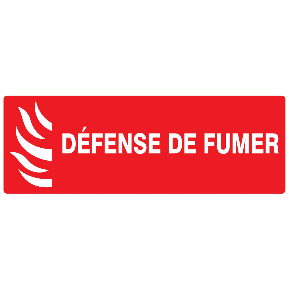 PANNEAU DEFENSE DE FUMER (INCENDIE) 330X120MM TALIAPLAST - 726118