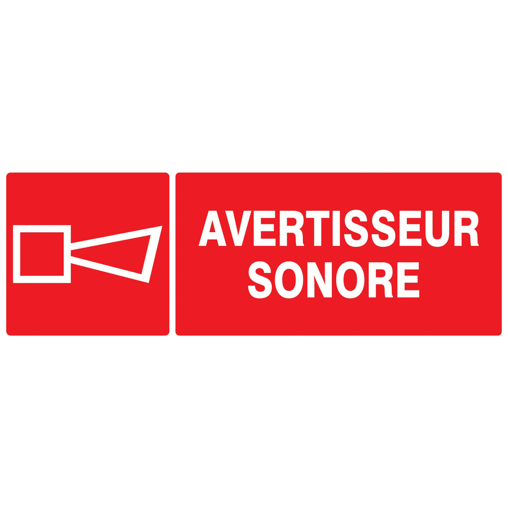 PANNEAU AVERTISSEUR SONORE 330X120MM TALIAPLAST - 726127