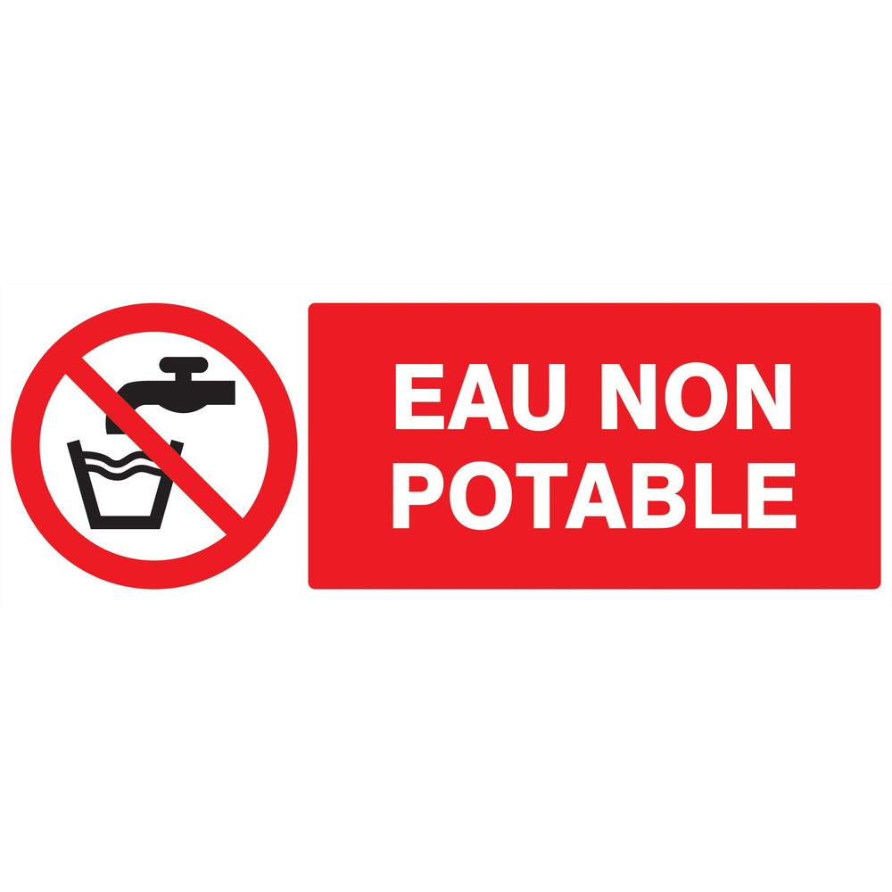 Panneau adhésif EAU NON POTABLE 330X120MM TALIAPLAST - 726214