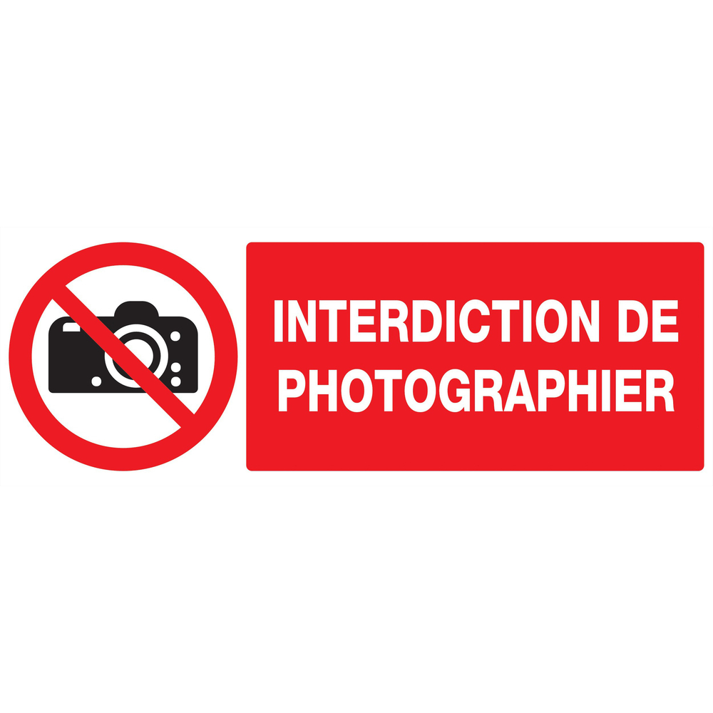 Adhesif Interdiction de photographier TALIAPLAST - 726231