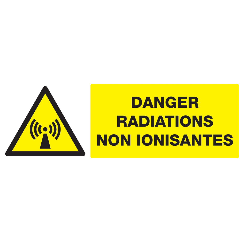 Panneau adhésif DANGER, RADIATIONS NON IONISANTES 330X120MM TALIAPLAST - 726315