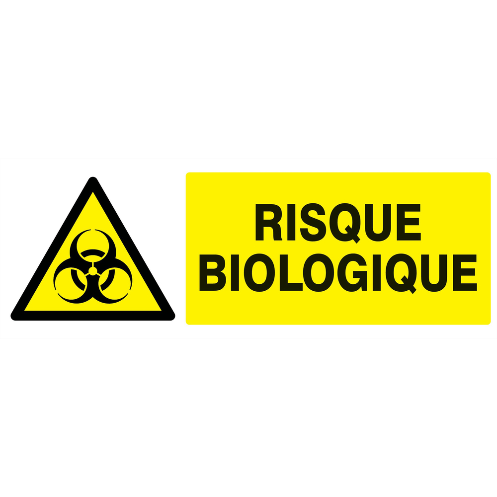 Panneau adhésif DANGER, RISQUE BIOLOGIQUE 330X120MM TALIAPLAST - 726317