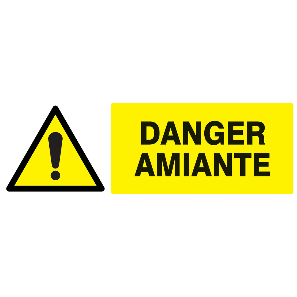 PANNEAU DANGER AMIANTE 330X120MM TALIAPLAST - 726323