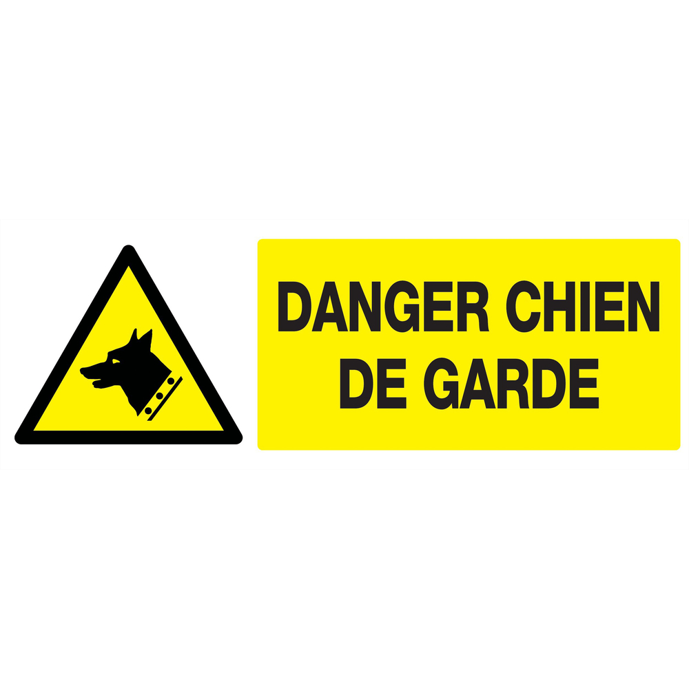 Danger, chien de garde 330x120mm TALIAPLAST - 726330