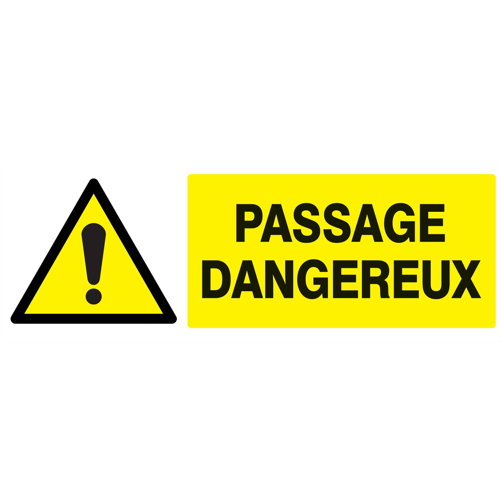 Panneau adhésif DANGER PASSAGE DANGEREUX 330X120MM TALIAPLAST - 726331
