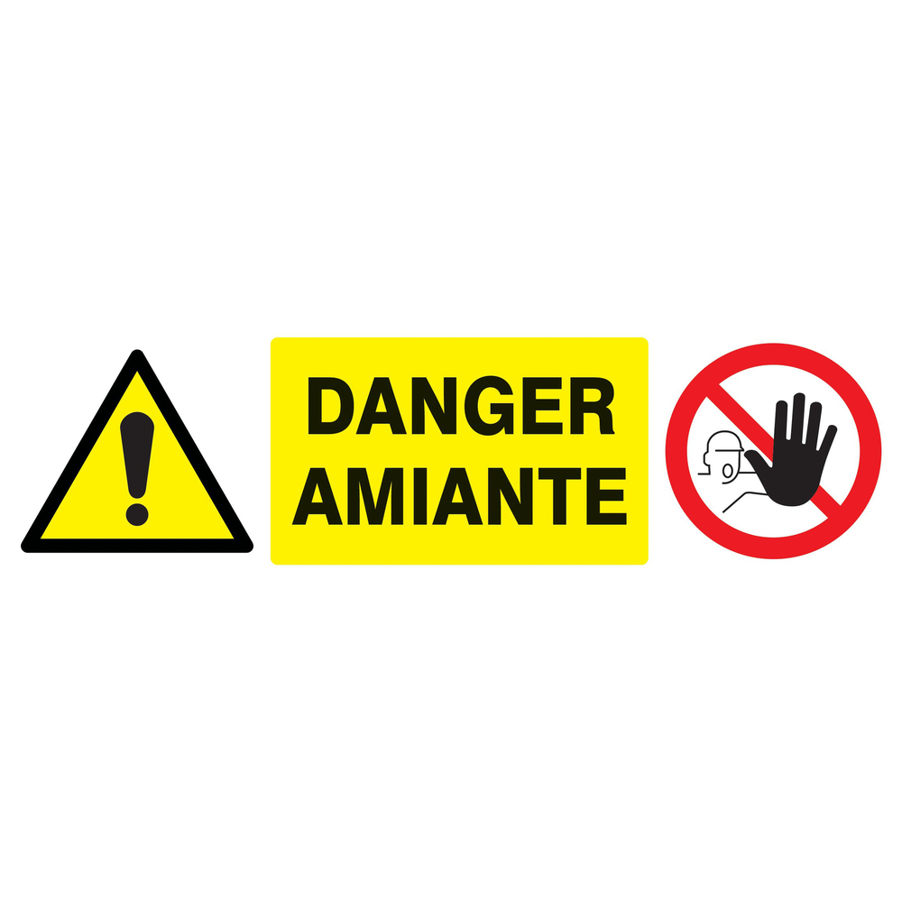 PANNEAU ACCES INTERDIT/DANGER AMIANTE 330X120MM TALIAPLAST - 726332