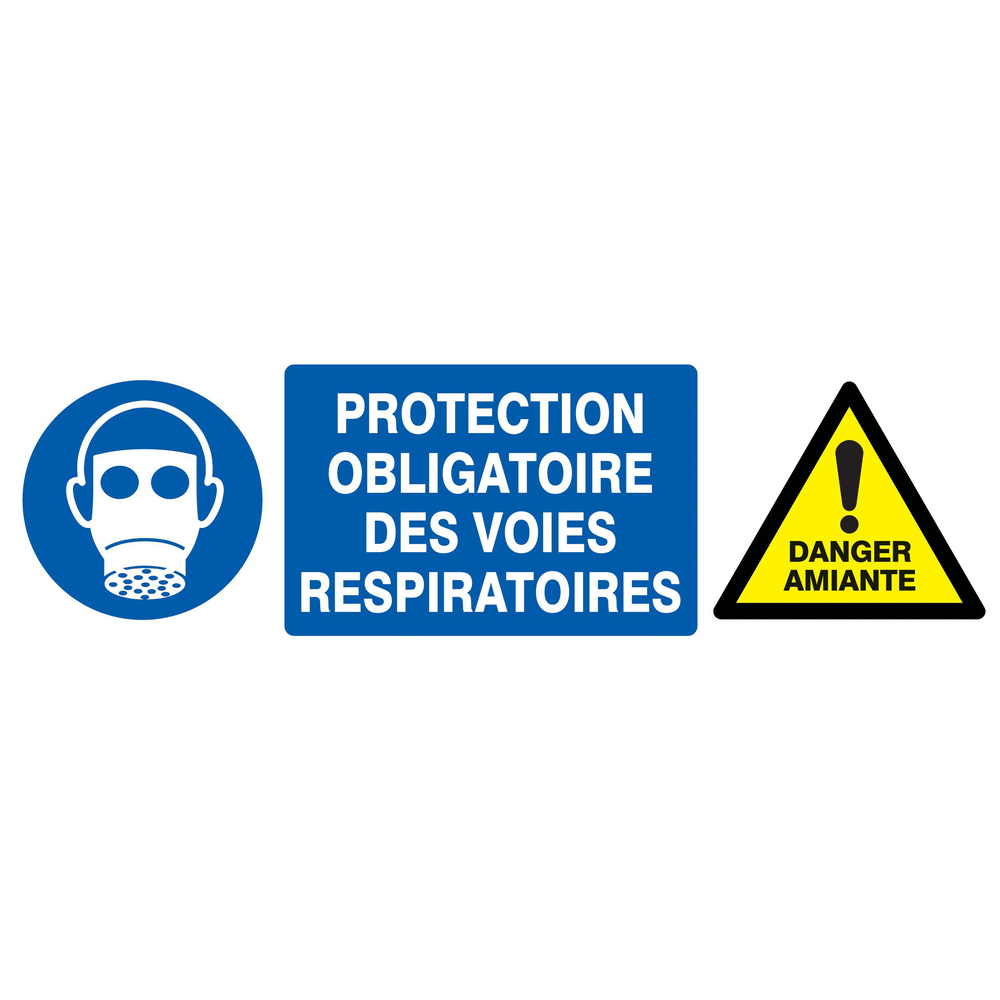 PROTECTION VOIES RESPIRATOIRES/DANGER AMIANTE 330x120mm TALIAPLAST - 726333