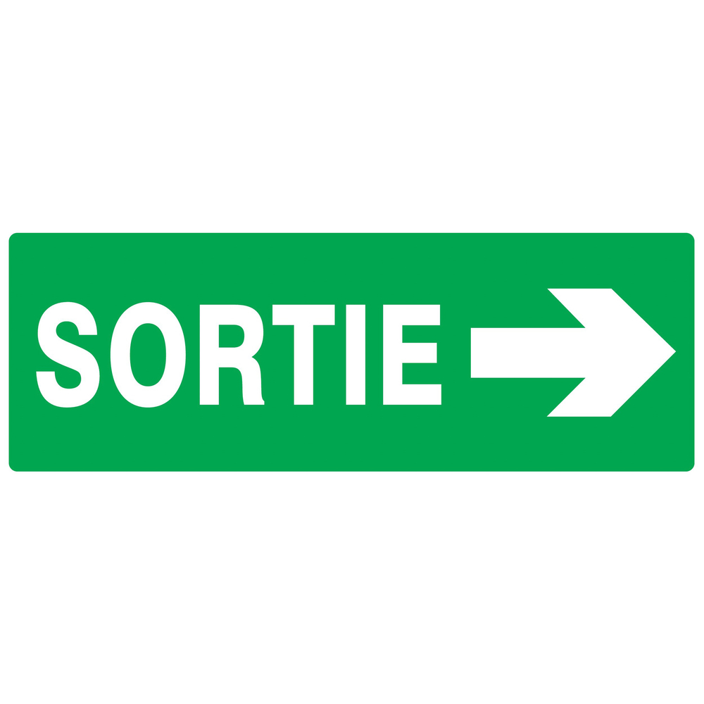 PANNEAU SORTIE FLECHE A DROITE 330X120MM TALIAPLAST - 726401