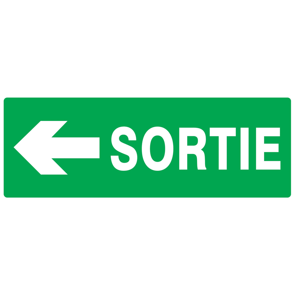PANNEAU SORTIE FLECHE A GAUCHE 330X120MM TALIAPLAST - 726416
