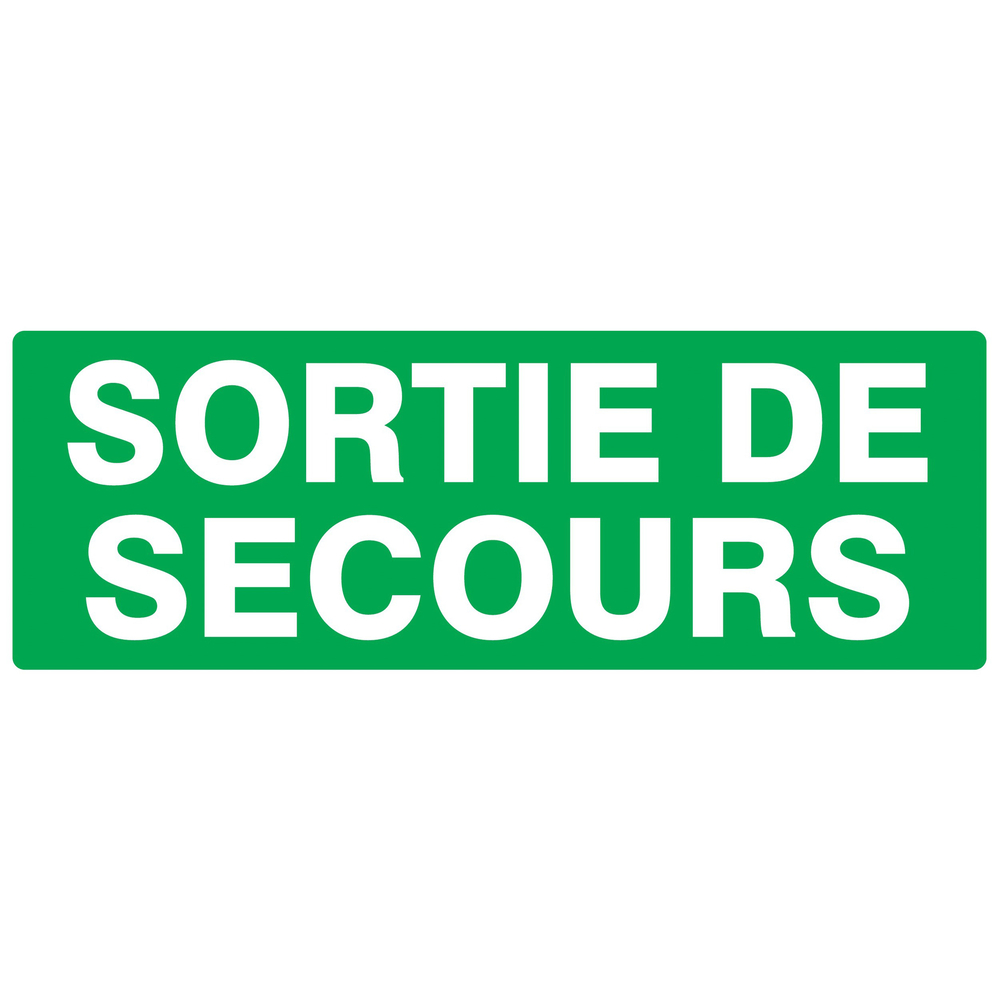 PANNEAU SORTIE DE SECOURS 330X120MM TALIAPLAST - 726417