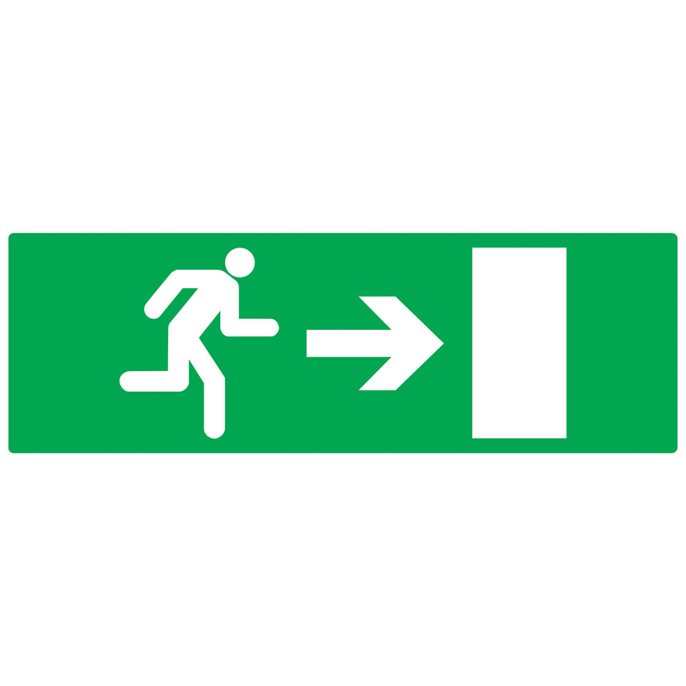 PANNEAU EVACUATION VERS SORTIE DROITE 330X120MM TALIAPLAST - 726425