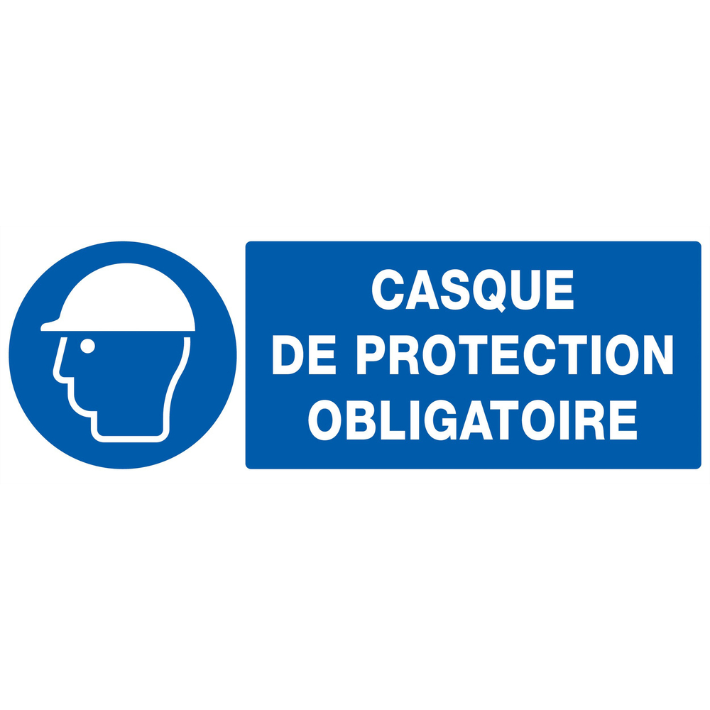 PANNEAU CASQUE DE PROTECTION OBLIGATOIRE 330X120MM TALIAPLAST - 726503