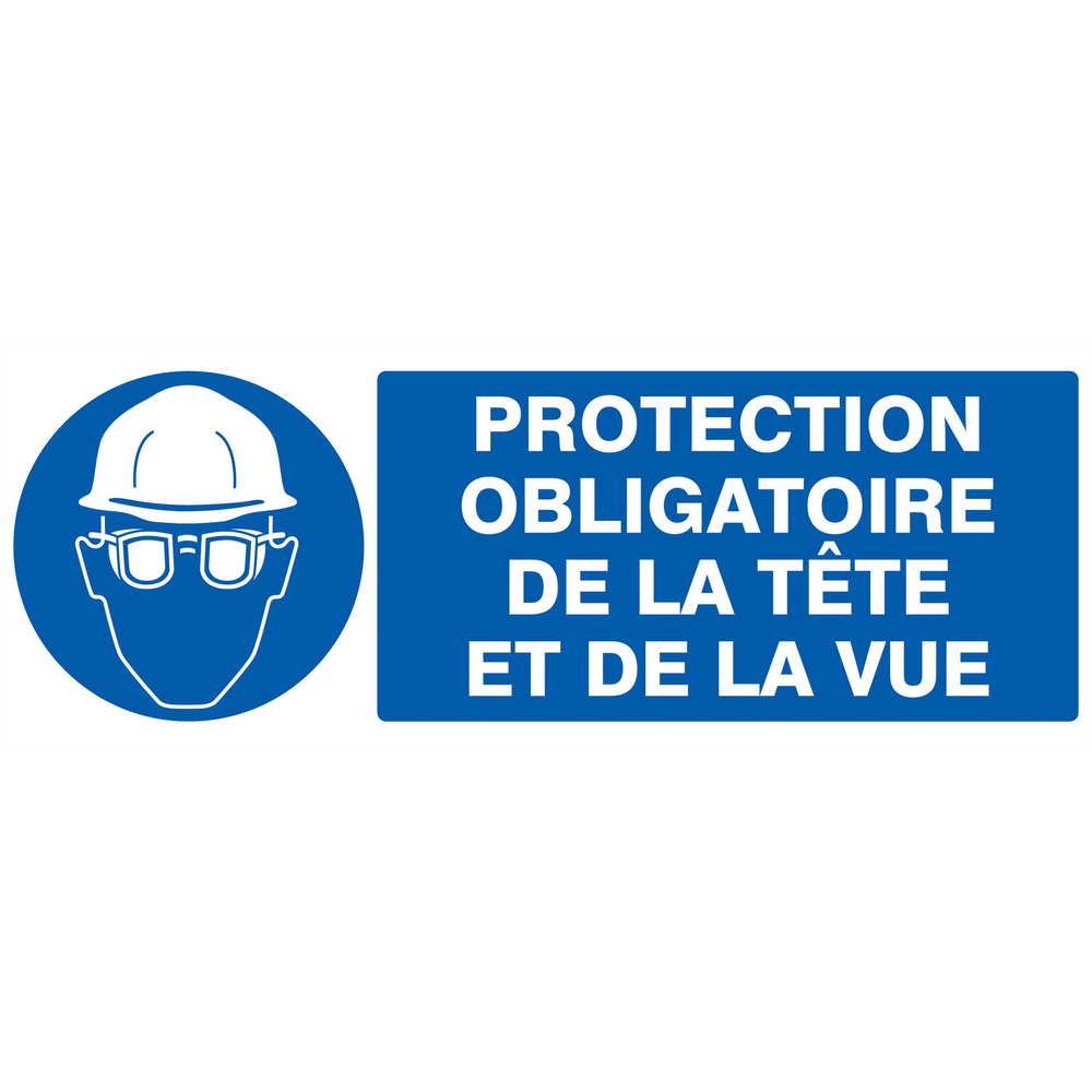 PANNEAU PROTECTION OBLIGATOIRE TETE ET VUE 330X120MM TALIAPLAST - 726504
