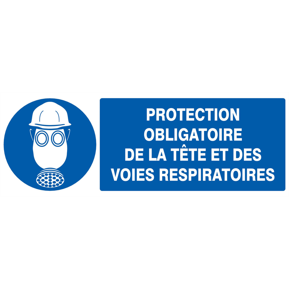 PROTECTION OBLIGAT. TETE/VOIES RESPIRATOIRES 330x120mm TALIAPLAST - 726506