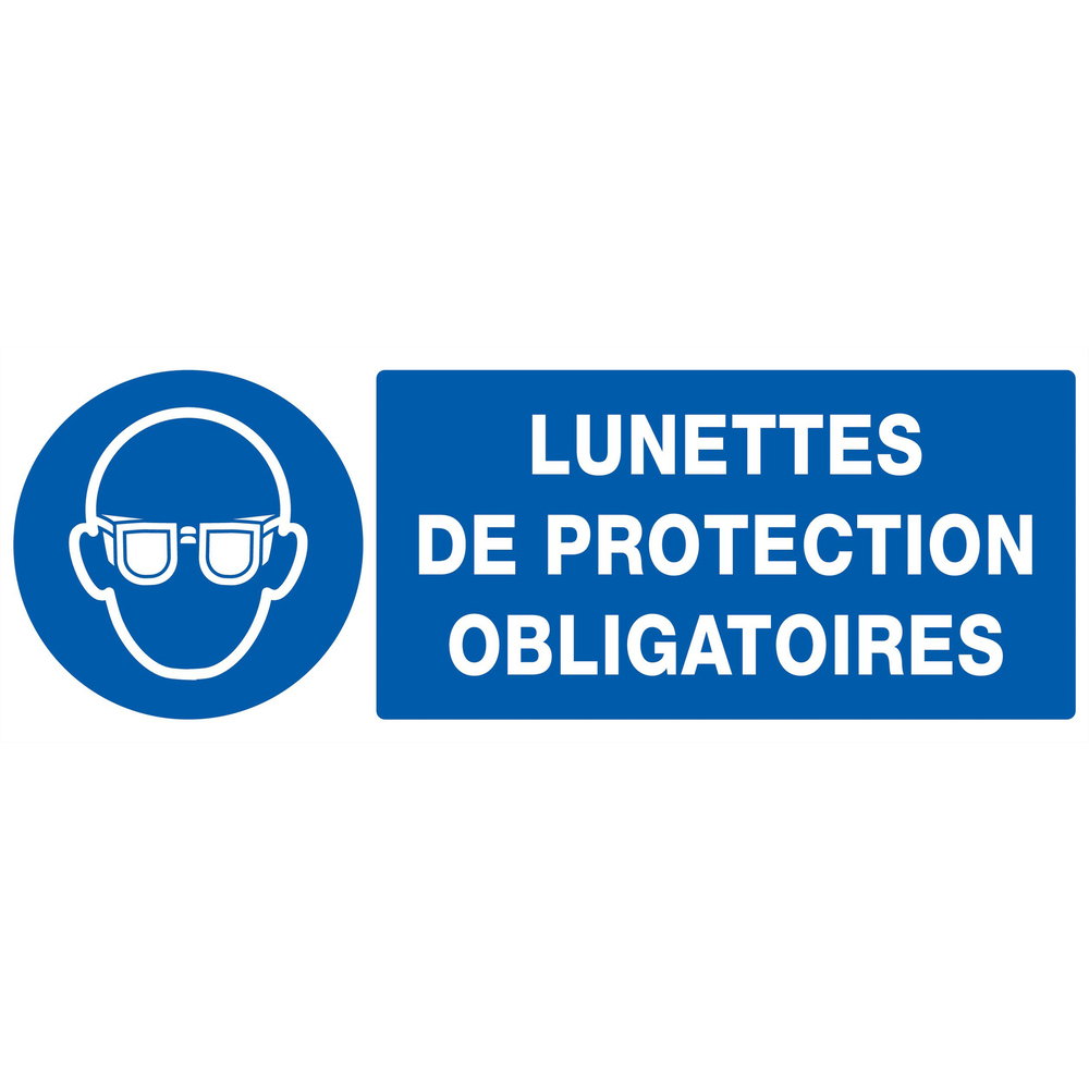 PANNEAU LUNETTES DE PROTECTION OBLIGATOIRES 330X120MM TALIAPLAST - 726507