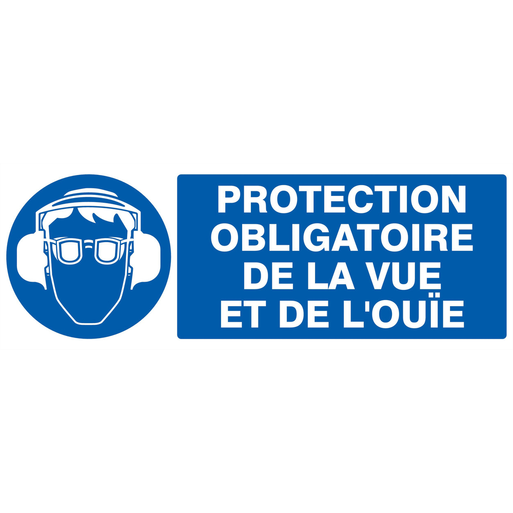PANNEAU PROTECTION OBLIGATOIRE VUE/OUIE 330X120MM TALIAPLAST - 726508